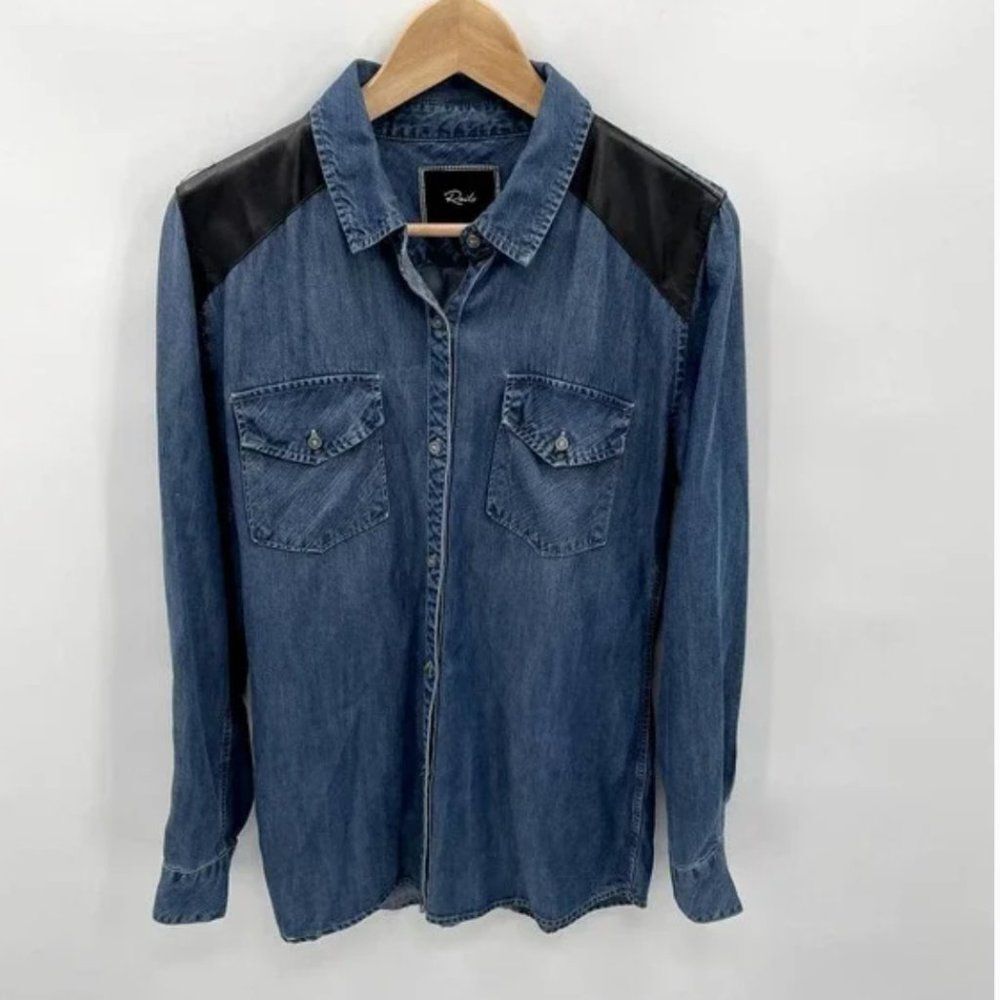 Rails | Ashlyn Tencel Chambray Button Down With F… - image 2